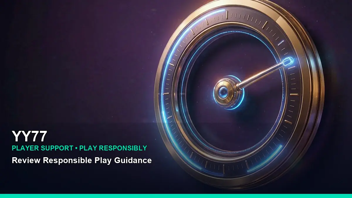 YY77 high-energy play responsible gaming guide in a mindful pause layout for Philippine players