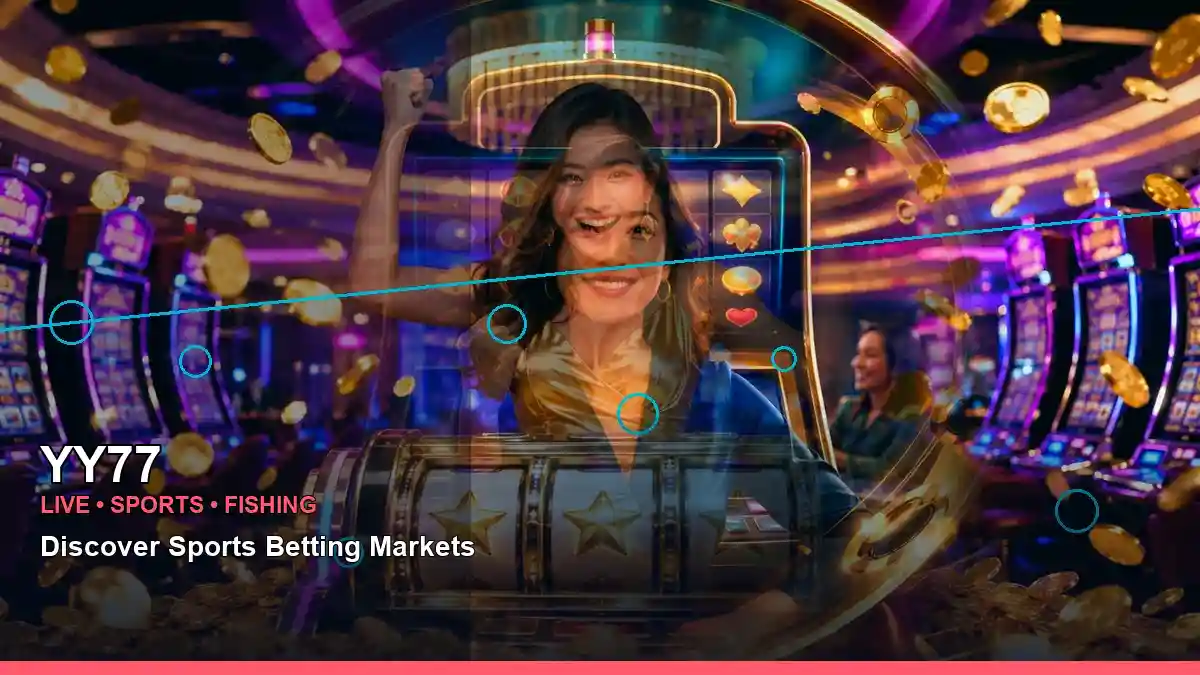YY77 mobile casino first deposit rewards featuring an adult Filipina casino host with a right close-up composition
